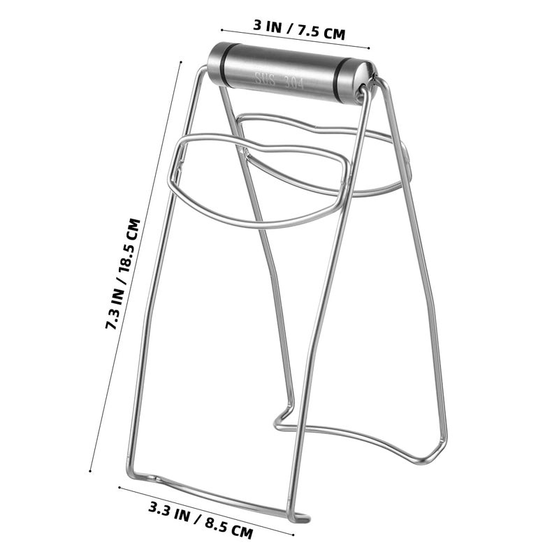 BESTONZON Kitchen Stainless Steel Folding Hot Dish Plate Clip Plate Retriever Tongs Bowl Clips Pan Dish Gripper Clips Hot Plate or Bowls Clamp Holder Tong - Image 4
